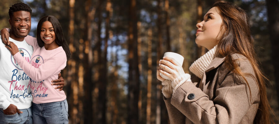 enjoy coffee outdoors