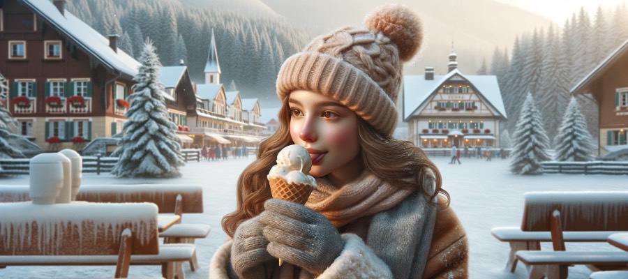 vanilla ice cream childhood winter memories