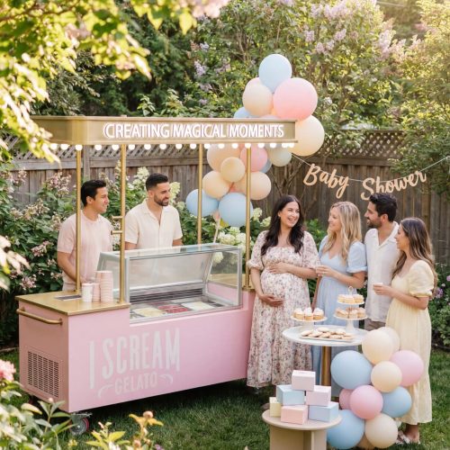 Gelato Cart - Dessert Cart - I Scream Gelato - Baby Shower