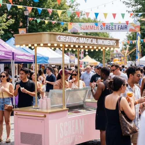 Gelato Cart - Dessert Cart - I Scream Gelato - Festival