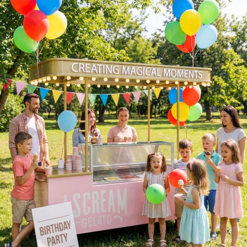 Gelato Cart - Dessert Cart - I Scream Gelato - kids party