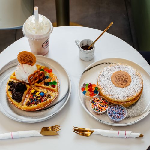 table-view-milkshake-belgian-waffle-pancakes